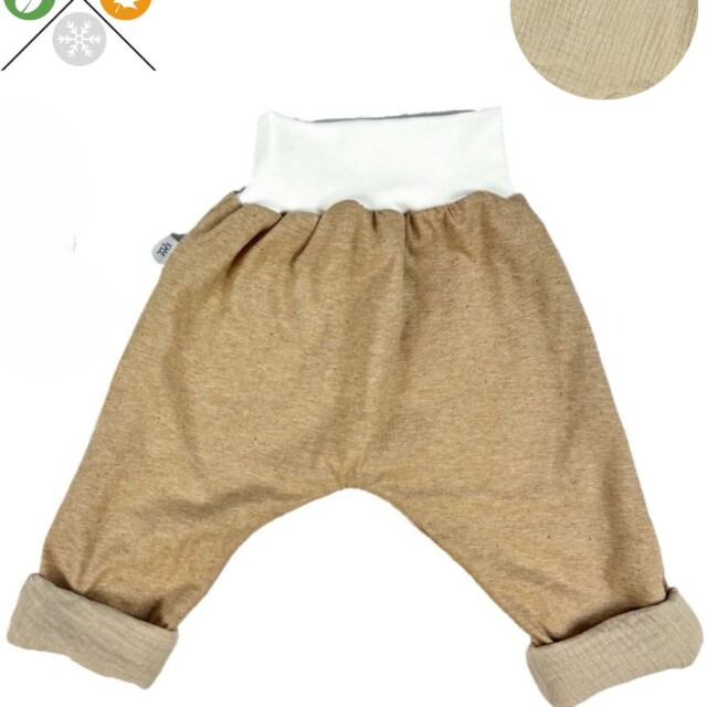 Petit Pote - Sarouel léger Coton bio – 3-4 ans / Beige