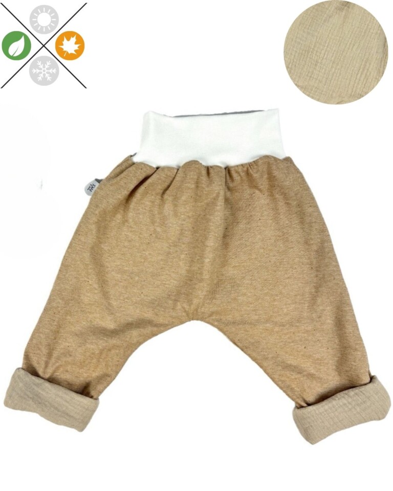 Petit Pote - Sarouel léger Coton bio – 3-4 ans / Beige