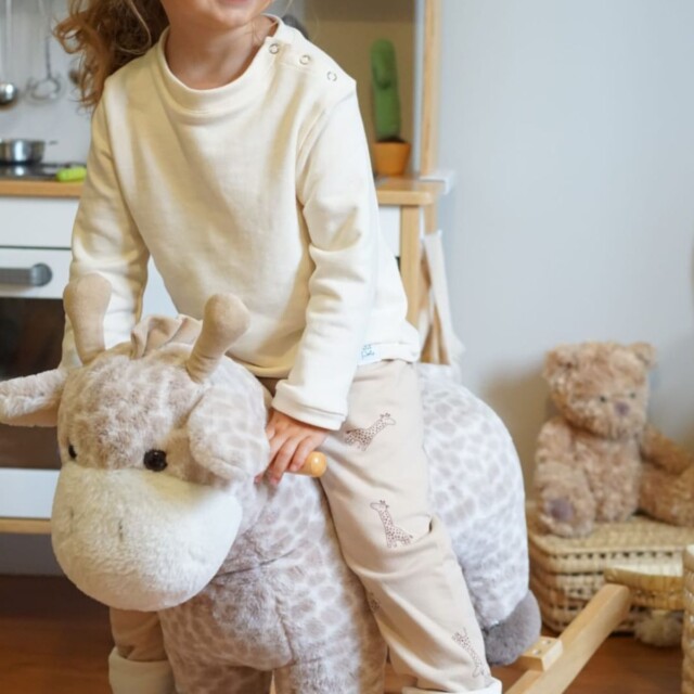 Petit Pote - Sarouel hiver Gigi x Ecru – 2-3 ans / Girafe
