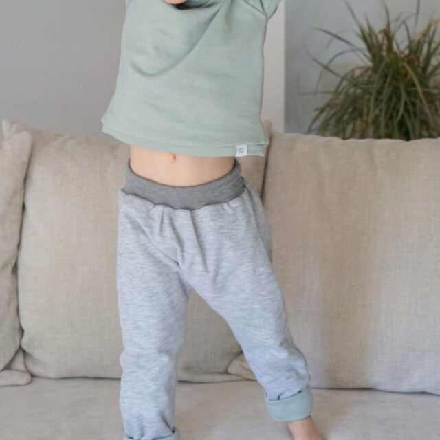 Petit Pote - Sarouel évolutif et réversible uni – 3-4 ans / Toffee