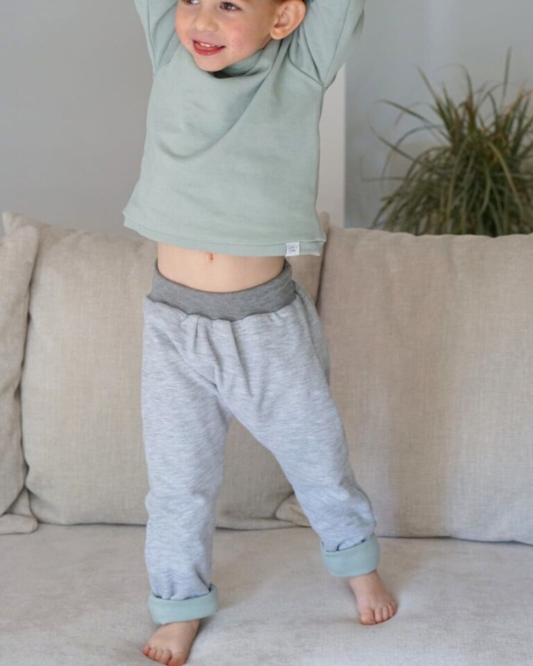 Petit Pote - Sarouel évolutif et réversible uni – 3-4 ans / Toffee