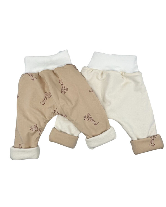 Petit Pote - Sarouel hiver Gigi x Ecru – 2-3 ans / Girafe