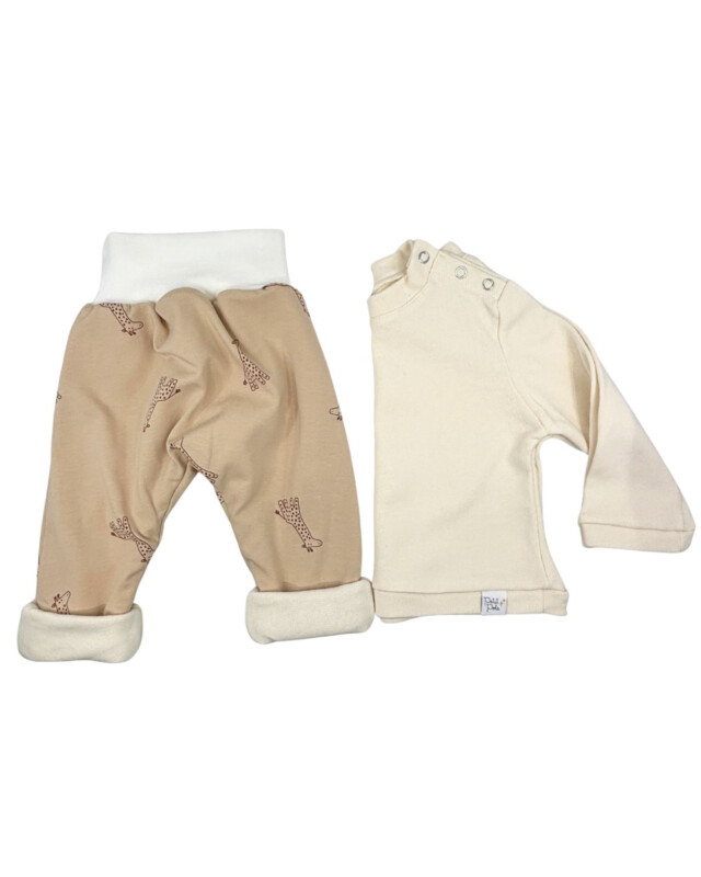 Petit Pote - Sarouel hiver Gigi x Ecru – 2-3 ans / Girafe