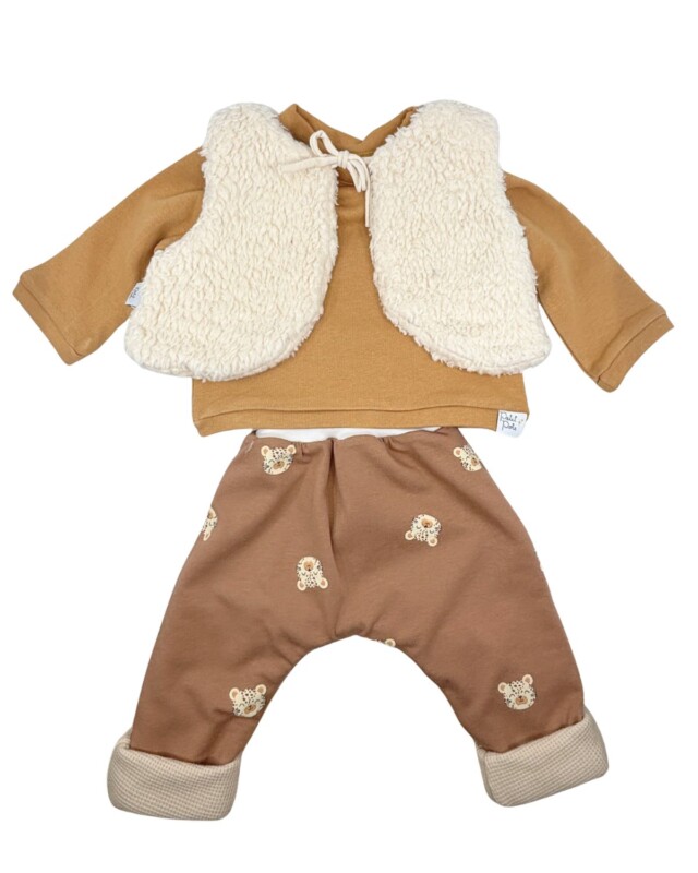 Petit Pote - Sarouel Léo x Beige – 3-4 ans / Léo