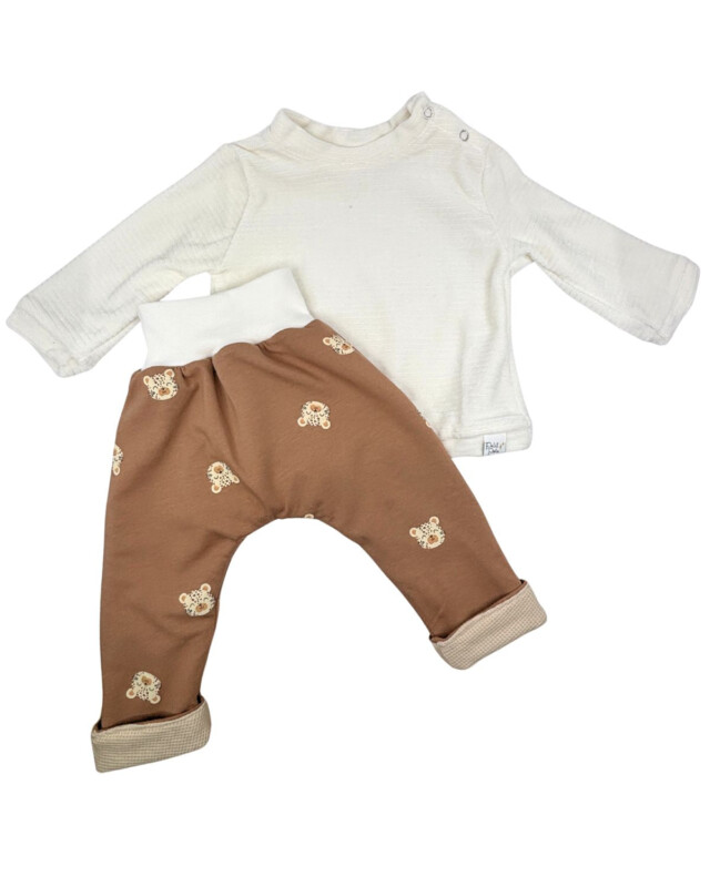 Petit Pote - Sarouel Léo x Beige – 3-4 ans / Léo