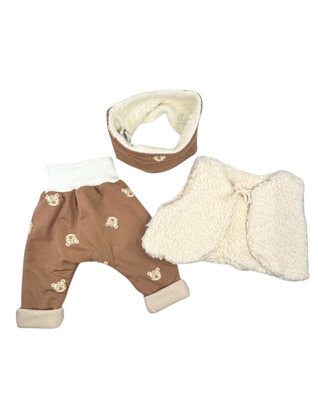 Petit Pote - Sarouel Léo x Beige – 3-4 ans / Léo