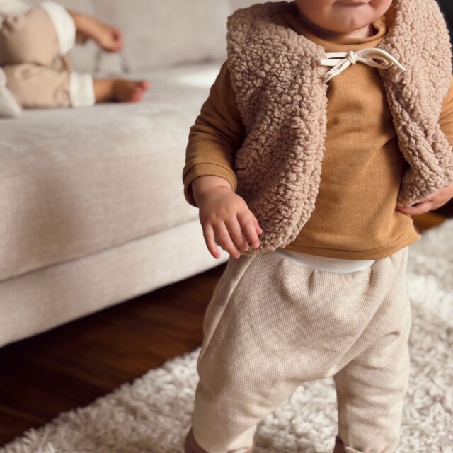 Petit Pote - Sarouel Léo x Beige – 3-4 ans / Léo
