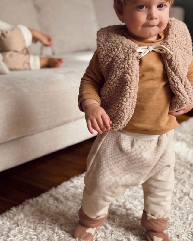 Petit Pote - Sarouel Léo x Beige – 3-4 ans / Léo