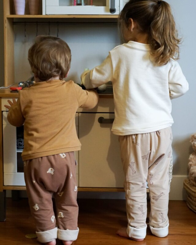 Petit Pote - Sarouel hiver Gigi x Ecru – 2-3 ans / Girafe