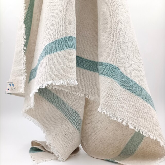 Aux Bains Français - Serviette de Bain Coton-lin – Vert