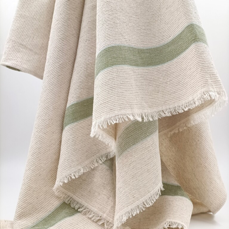 Aux Bains Français - Serviette de Bain Coton-lin – Vert