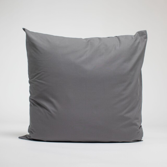 Dejorine - Taies d'oreiller X2 en coton - Gris souris – 80x80cm