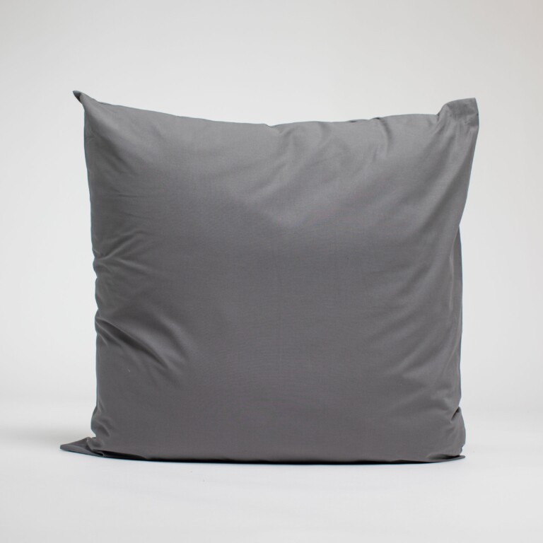 Dejorine - Taies d'oreiller X2 en coton - Gris souris – 80x80cm