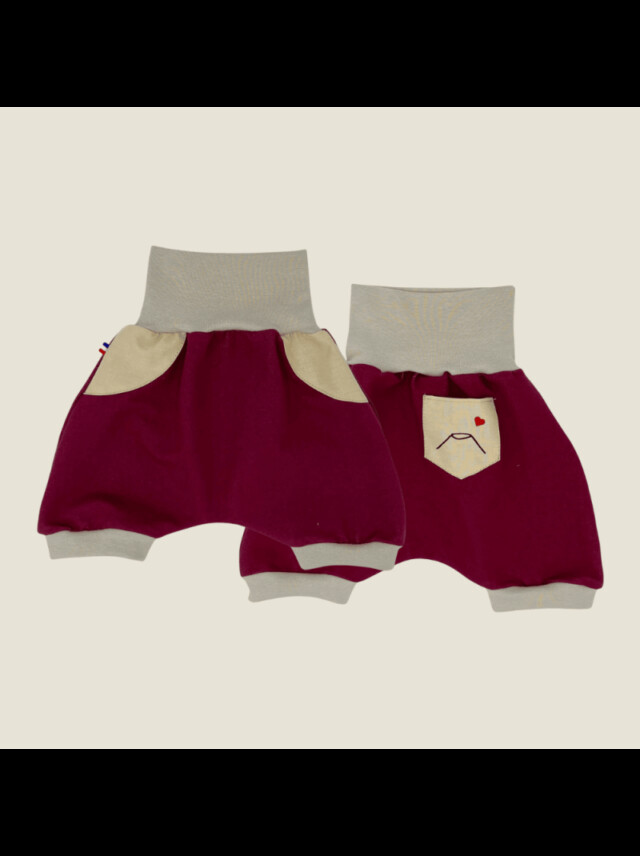 Short ou bermuda évolutif Auvergne v2 par la marque Les Mômes des Dômes Les Mômes des Dômes - Short ou bermuda évolutif Auvergne v2