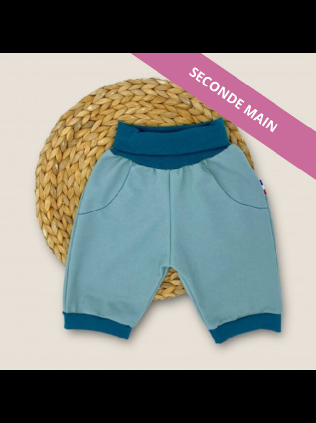 Short ou bermuda évolutif enfant Denim par la marque Les Mômes des Dômes Les Mômes des Dômes - Short ou bermuda évolutif enfant Denim