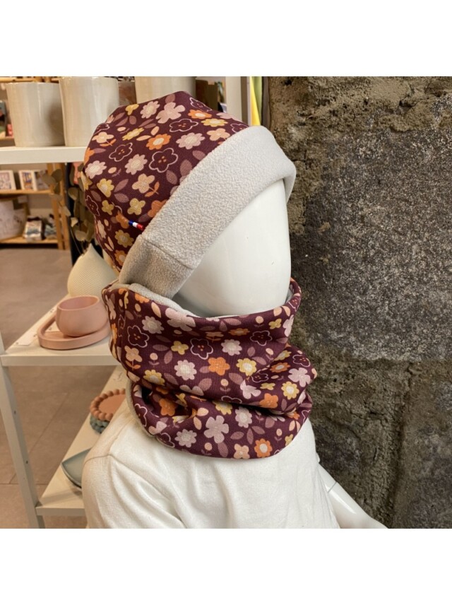Snood et Beanie Anne par la marque Les Mômes des Dômes Les Mômes des Dômes - Snood et Beanie Anne