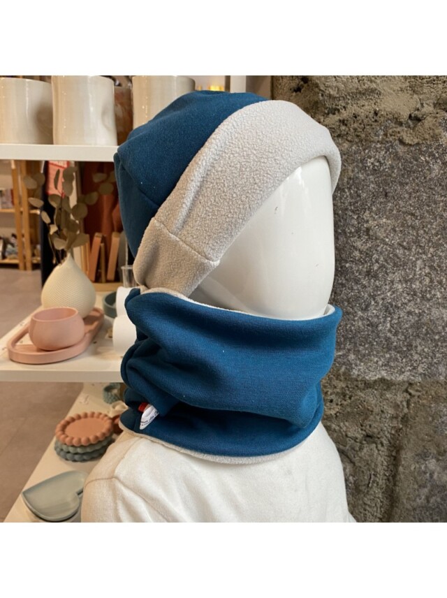 Snood et Beanie Canard par la marque Les Mômes des Dômes Les Mômes des Dômes - Snood et Beanie Canard