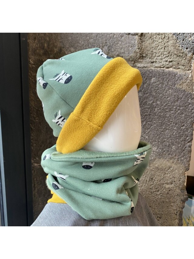 Snood et Beanie Oscar par la marque Les Mômes des Dômes Les Mômes des Dômes - Snood et Beanie Oscar