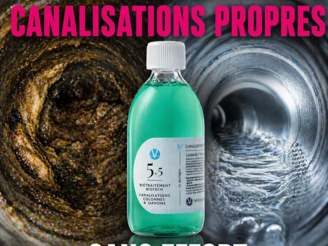 stop aux odeurs canalisations propres sans effort avec le nettoyant canalisations enzymatique N°5.5 VHYG VHYG -