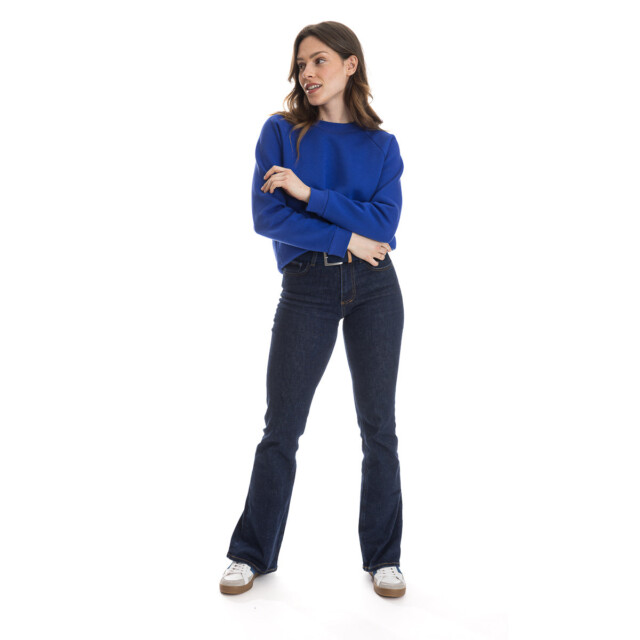 PALÂBA - Sweat bleu Electrique col rond coton – S