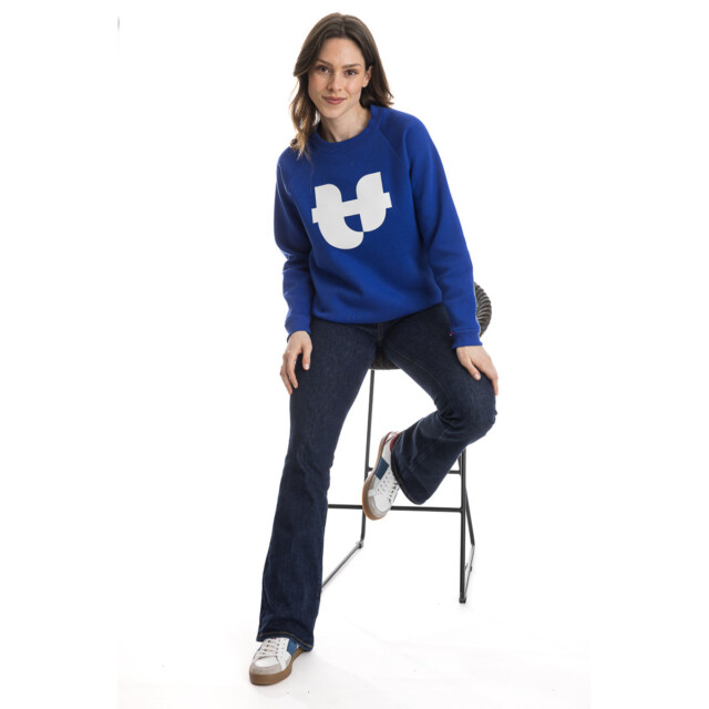 PALÂBA - Sweat bleu Electrique molleton gratté imprimé PALÂBA – M