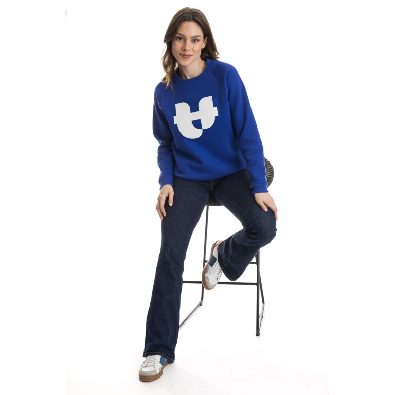 PALÂBA - Sweat bleu Electrique molleton gratté imprimé PALÂBA – M