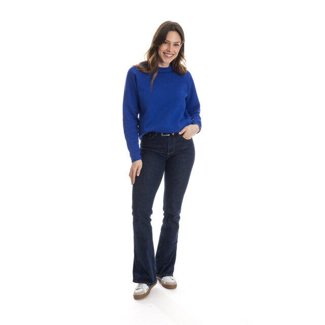 PALÂBA - Sweat bleu Electrique col rond coton – S