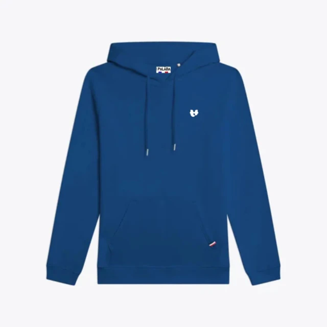 PALÂBA - Sweat molletonné bleu électrique bord côte – XXL