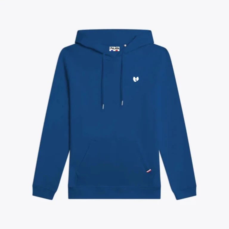 PALÂBA - Sweat molletonné bleu électrique bord côte – XXL
