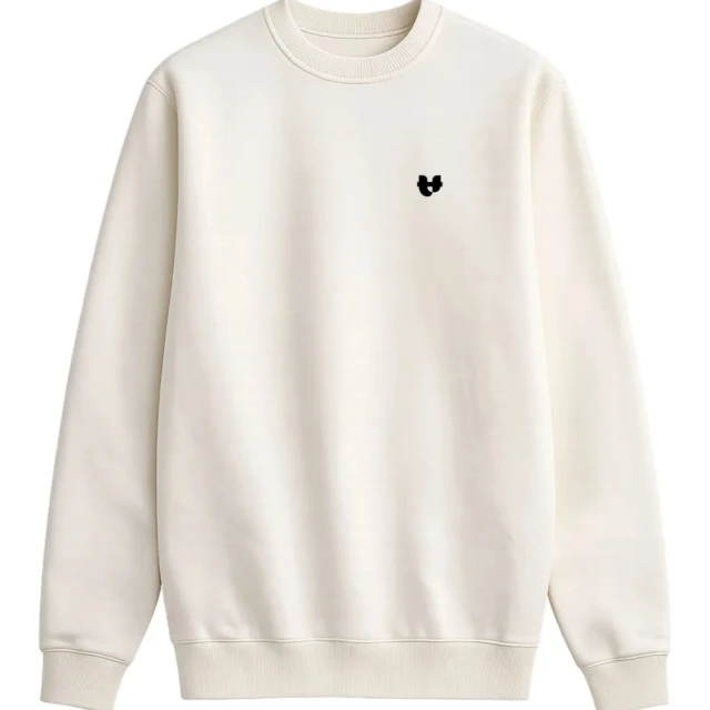 PALÂBA - Sweat écru femme à col | Coton recyclé – XL