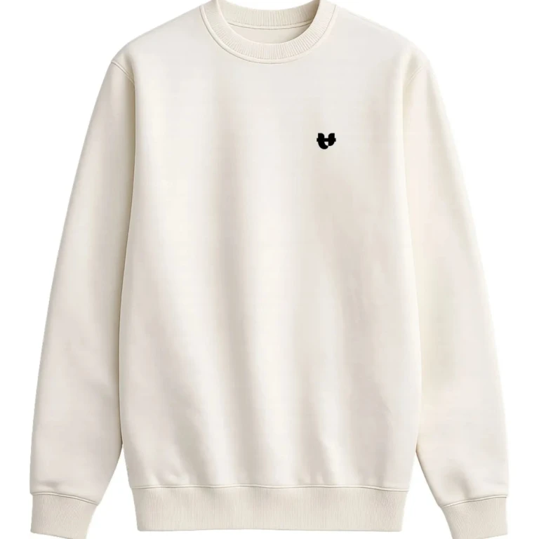 PALÂBA - Sweat écru femme à col | Coton recyclé – XL