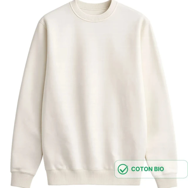 PALÂBA - Sweat écru femme | Coton bio et recyclé – XL