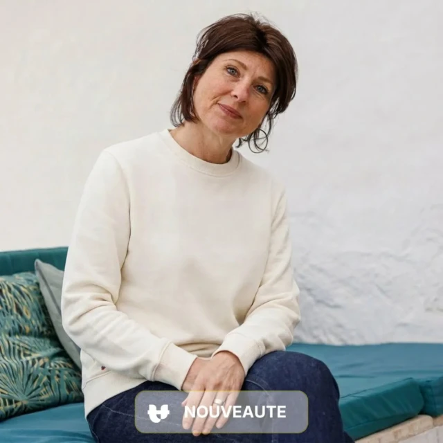 PALÂBA - Sweat écru femme | Coton bio et recyclé