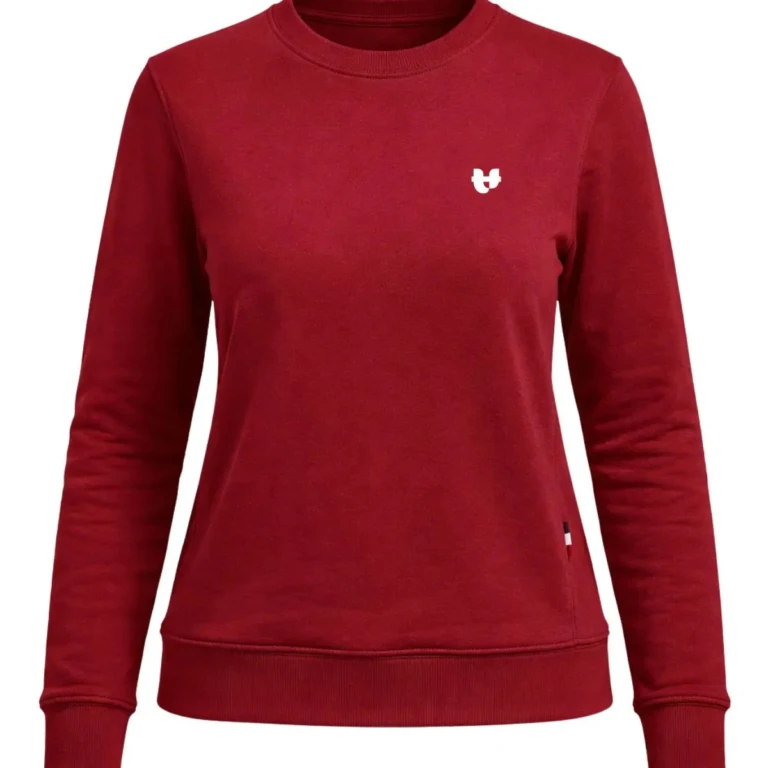 PALÂBA - Sweat femme bordeaux à col – XL