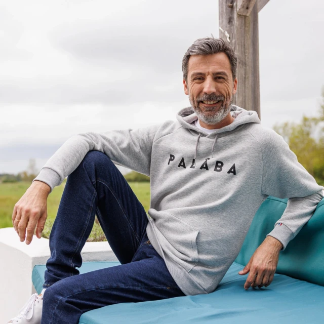 PALÂBA - Sweat imprimé homme en coton bio – XXL