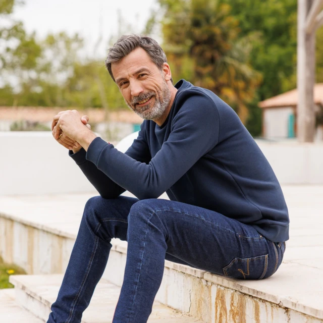 PALÂBA - Sweat homme sans capuche - Bleu Marine – XL