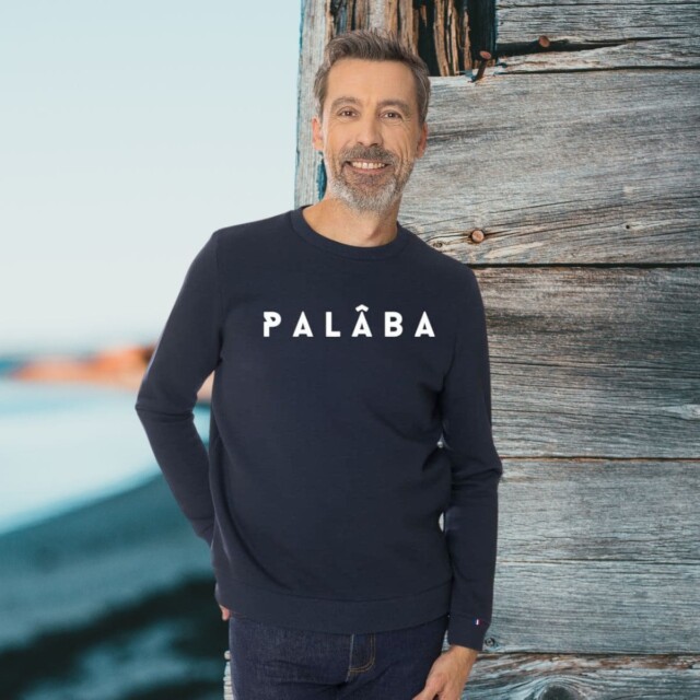 PALÂBA - Sweat imprimé coton bio à col rond – XL