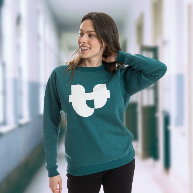 PALÂBA - Sweat vert molleton gratté – L