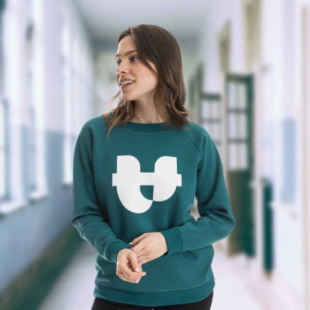 PALÂBA - Sweat vert molleton gratté – L