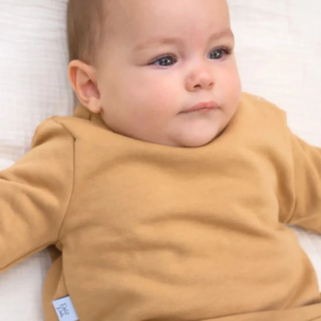 Petit Pote - Sweat coton uni – 4 ans / Jaune Moutarde