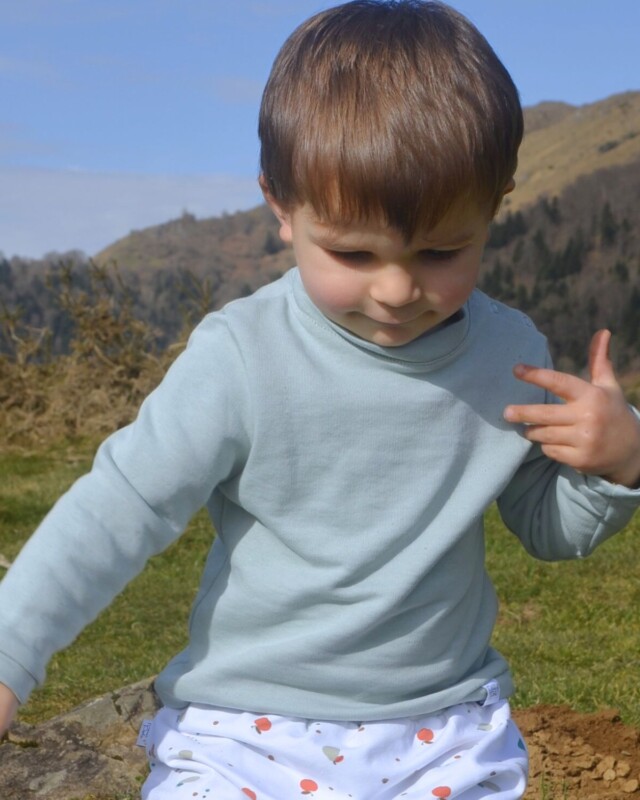 Petit Pote - Sweat coton uni – 4 ans / Jaune Moutarde