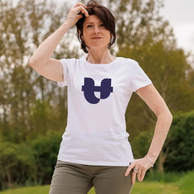 PALÂBA - T-shirt imprimé 100% coton blanc