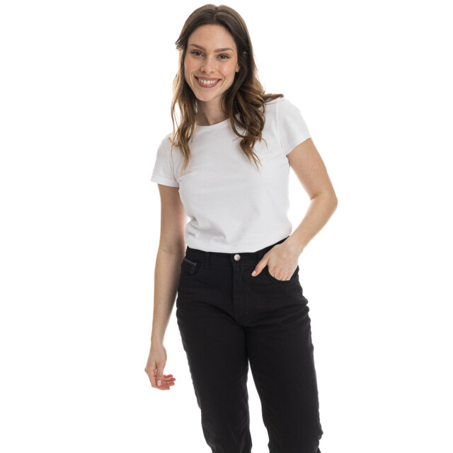 PALÂBA - T-shirt uni jersey col rond blanc – XL