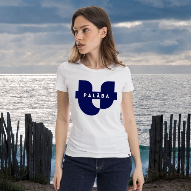 PALÂBA - T-shirt 100% coton peigné imprimé blanc – XL