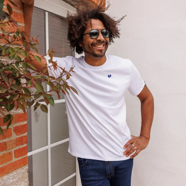 PALÂBA - T-shirt blanc homme coton bio – XXXL