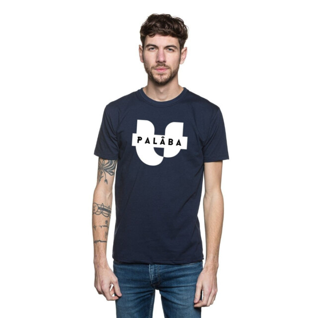 PALÂBA - T-shirt bleu coton bio à col rond en jersey – XXXL / Marine