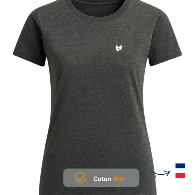 PALÂBA - T-shirt col rond en coton Anthracite – XL