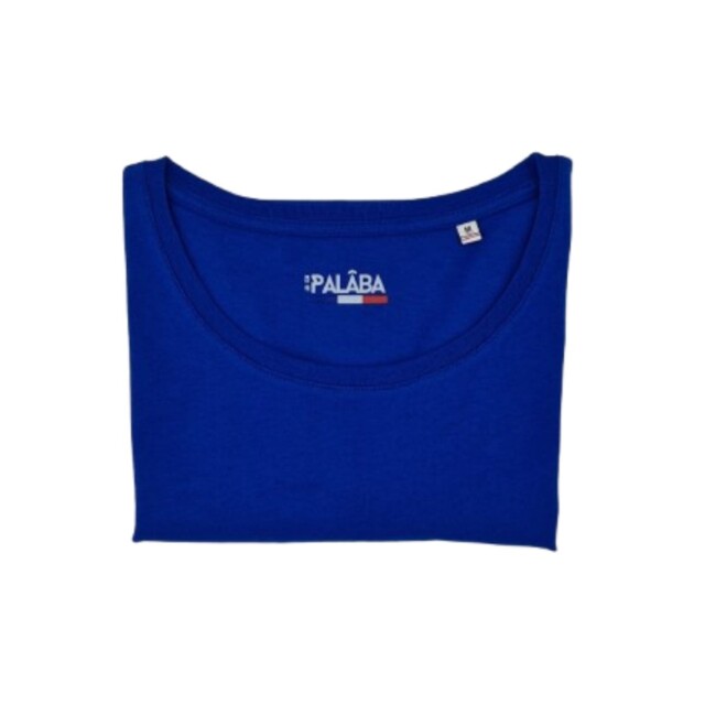 PALÂBA - T shirt jersey bleu roi à manches courtes – XL