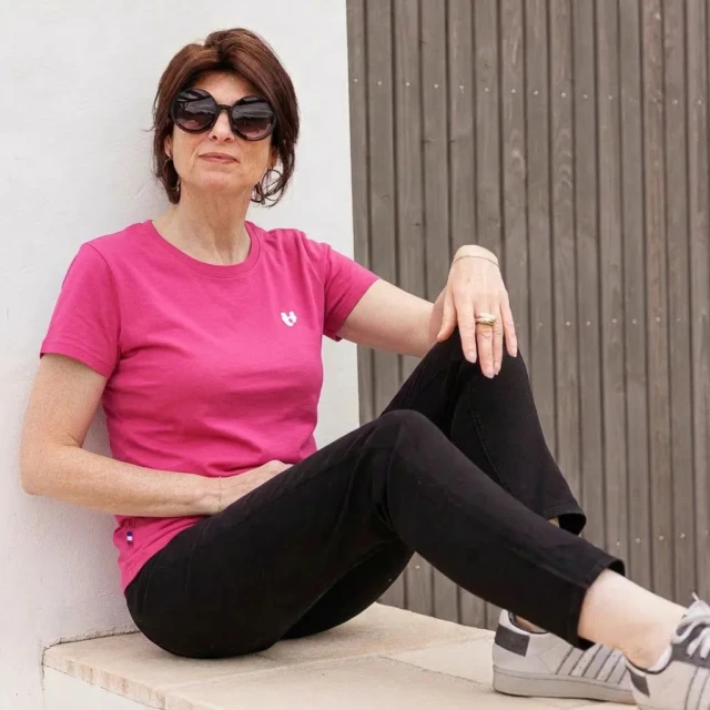 T-shirt manche courte en coton rose par la marque PALÂBA PALÂBA - T-shirt manche courte en coton rose
