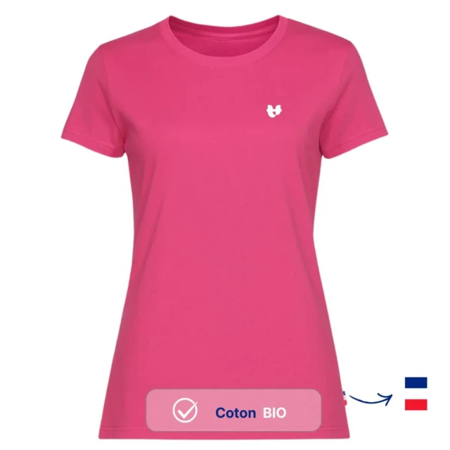PALÂBA - T-shirt manche courte en coton rose – XL
